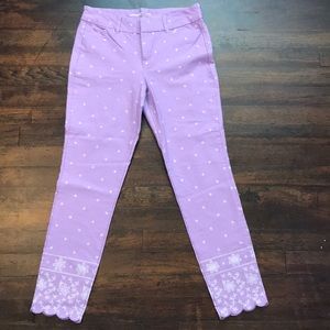 Lilac with white accent pixie pants